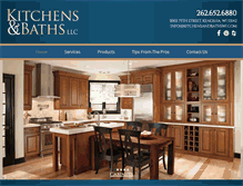 Tablet Screenshot of kitchensandbathswi.com